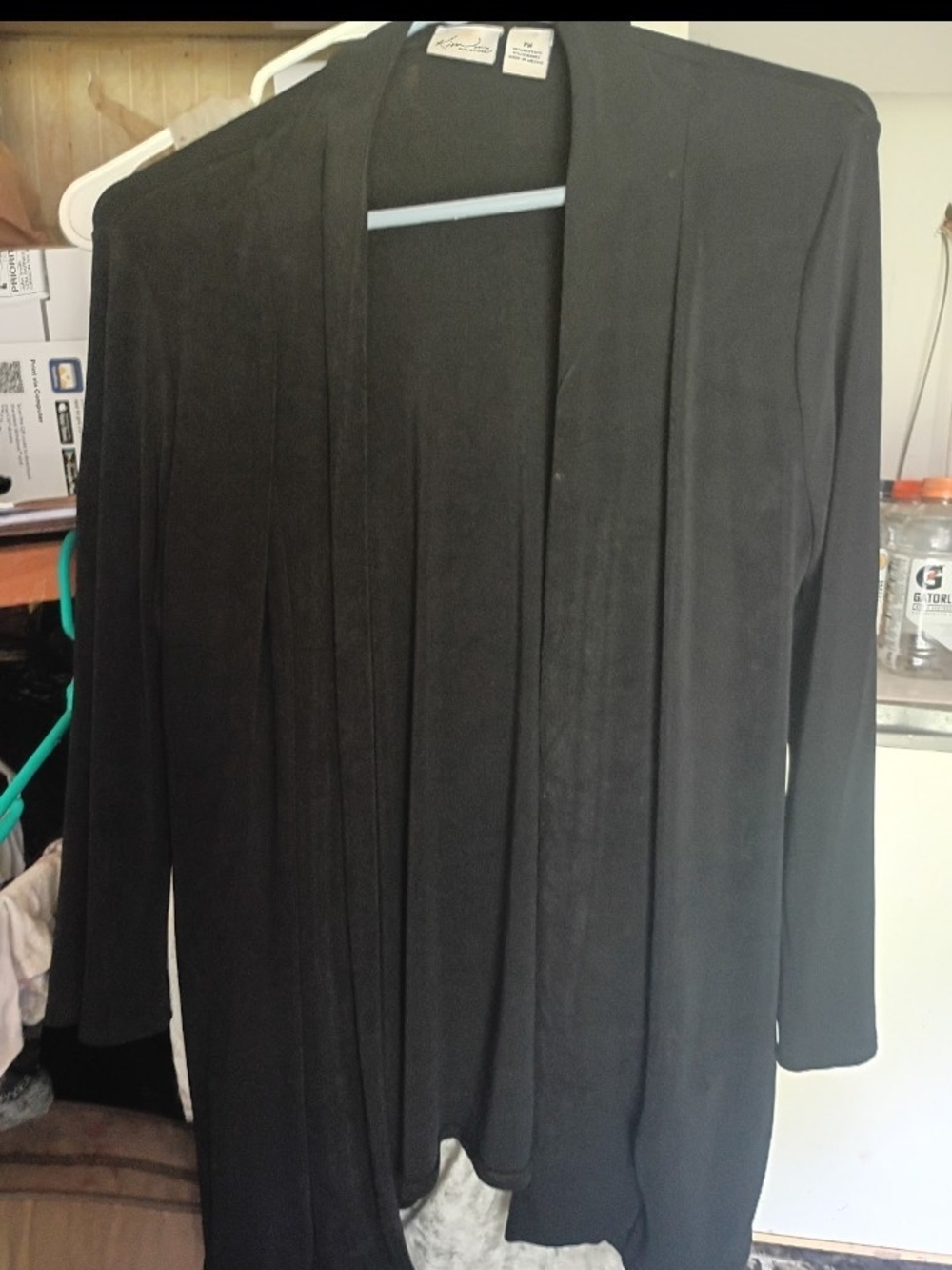 Black Open-Front Women's Cardigan Jacket/Sweater